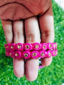 Pink &amp; Violet Colour In Bangle