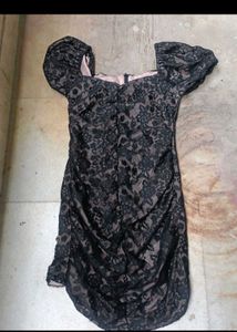 Elegant Black Lace Off-Shoulder Dress