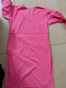 Embroidered Pink Kurta Top