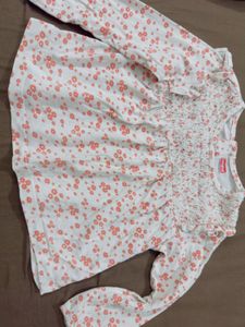 Baby Girl Floral Smocked Top