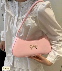 Cute Pink Bow Hobo Bag