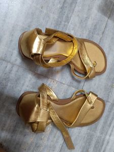 Elegant Gold Wrap-Around Sandals