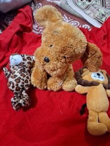 Cute Brown Teddy Dog Plush 3Toy
