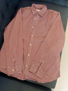 GAP SHIRT - Men's Red Gingham Button-Down Shir