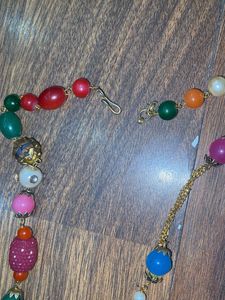 Boho Beaded Necklace and Earring Set