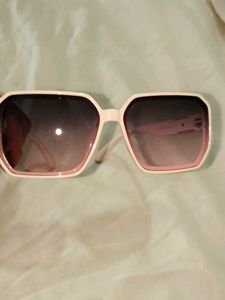 Chic Square baby pink frame sunglasses