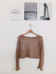 Sheer Mesh Long Sleeve Top