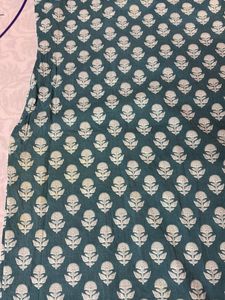Green Block Print Kurta Set with Dupatta
