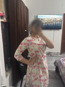 Floral Print loose fit Cotton Kurta