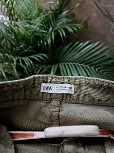 Zara Girls/Kids corduroy straight-leg trousers