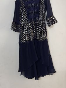 Elegant Navy Blue Girls' Kurta Set