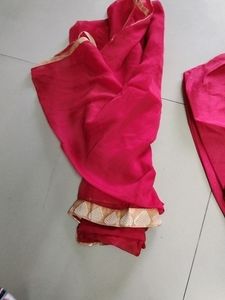 Brand New Red Salwar &amp; Dupatta With Golden Border