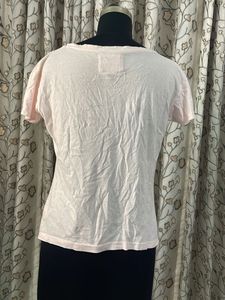Soft Pink V-Neck T-Shirt