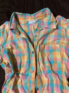 Women's Plaid Button-Up Top
