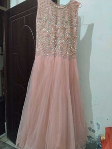 Stunning Peach Embellished Gown