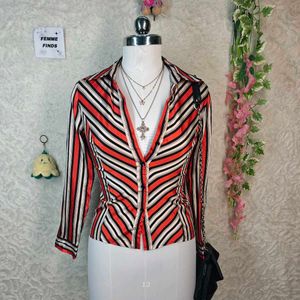 Y2K Aesthetic trending stripped shirt