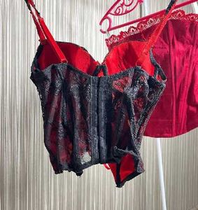 Red Lace Corset  Top