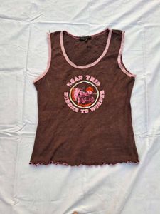 Cute Brown "Road Trip" Tank Top