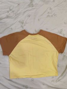 yellow crop tee