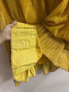 Vibrant Yellow &amp; Pink Lehenga Set