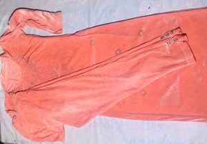 ✨ Women’s Peach Embroidered Salwar Suit Set | Eleg