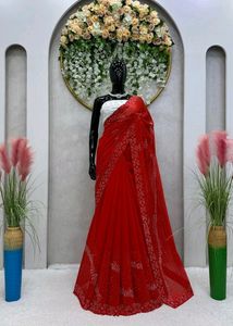 Hot Party Wear Georgette Saree Unbeatable Offer