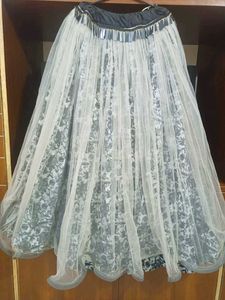 Grey Floral Lehenga