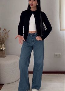 Pintresty korean black glitter &amp; shinning cardigan