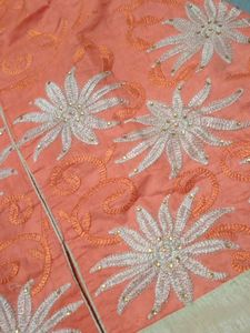 Vibrant Orange Embroidered Kurta