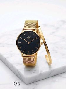 Elegant Rose Gold Watch &amp; Bracelet Set