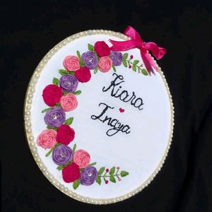 Embroidered Name Hoop Art