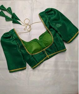 Elegant Green Silk Blouse