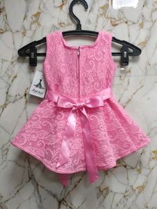 Aarika Pink Lace Fit &amp; Flare Dress