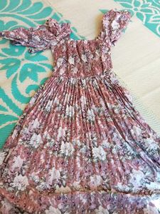Vintage Floral Smocked Maxi Dress