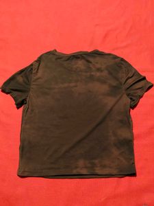 Brown Fitted Short Sleeve top