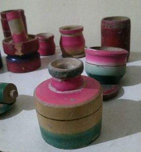 Vintage Wooden Spinning Tops