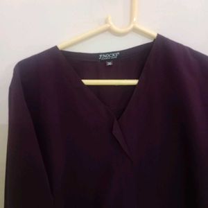 Purple Long Sleeve Blouse