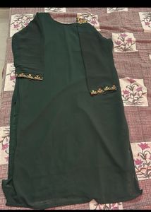 Women Green Kurta set With Duppata