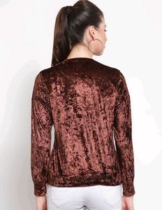 Sparkly Velvet Long Sleeve Top