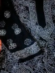 Elegant Black Chikankari Kurta