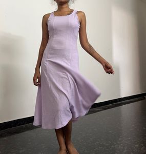 Lavender Textured Midi Dress