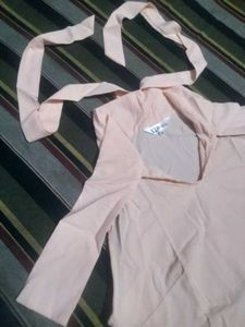 Chic Peach Halter Neck Top