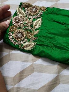 Emerald Green zardosi Embroidered blouse