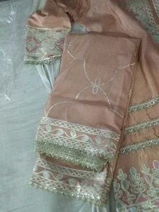 Elegant Peach Kurta Set with Dupatta