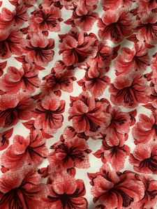 red floral 4 miter dress material
