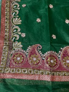 Elegant Green saree fully light weight