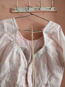 Elegant White Chikankari Lehenga Skirt