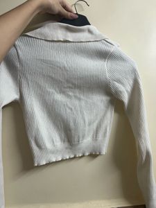 Cute White Knit Cardigan