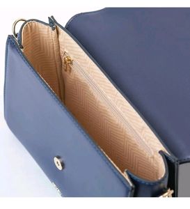 Iykyk Thick Strapped Navy Blue Satchel Bag
