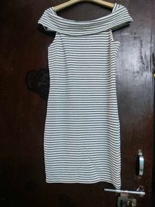 Striped Off-Shoulder Dress